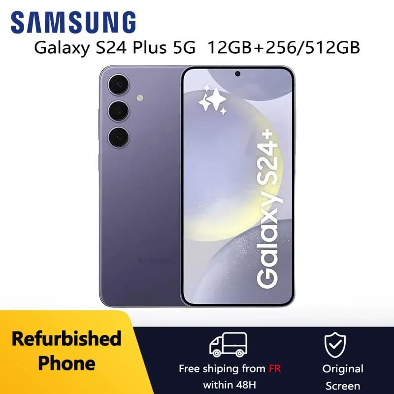 Telefono cellulare Android sbloccato Samsung Galaxy S24+ S24 Plus 5G S926U1 6,7" AMOLED originale 12 GB 256/512 GB NFC sbloccato