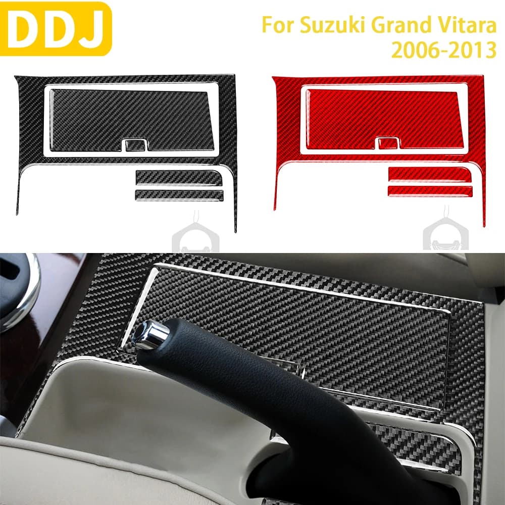 Per Suzuki Grand Vitara 2006 2007 2008 2009 2010 2011 2012 2013 accessori in fibra di carbonio Car Interior Cup Holder Panel Sticker