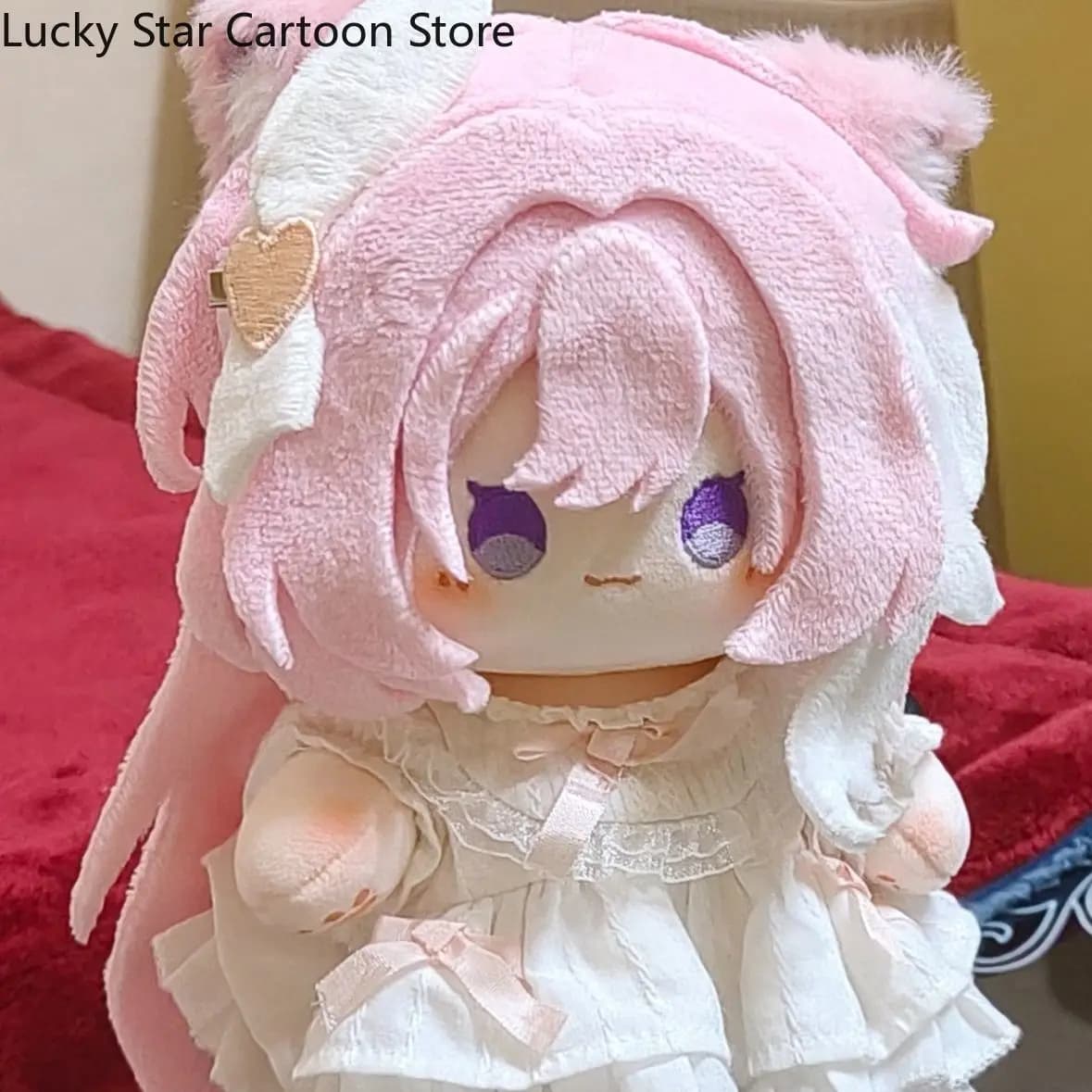 Anime Elysia Honkai Impact 3 Orecchio di animale Corpo Vesti Cuscini Vestiti Peluche ripiene Figure Regalo di Natale 20 cm Regalo di compleanno