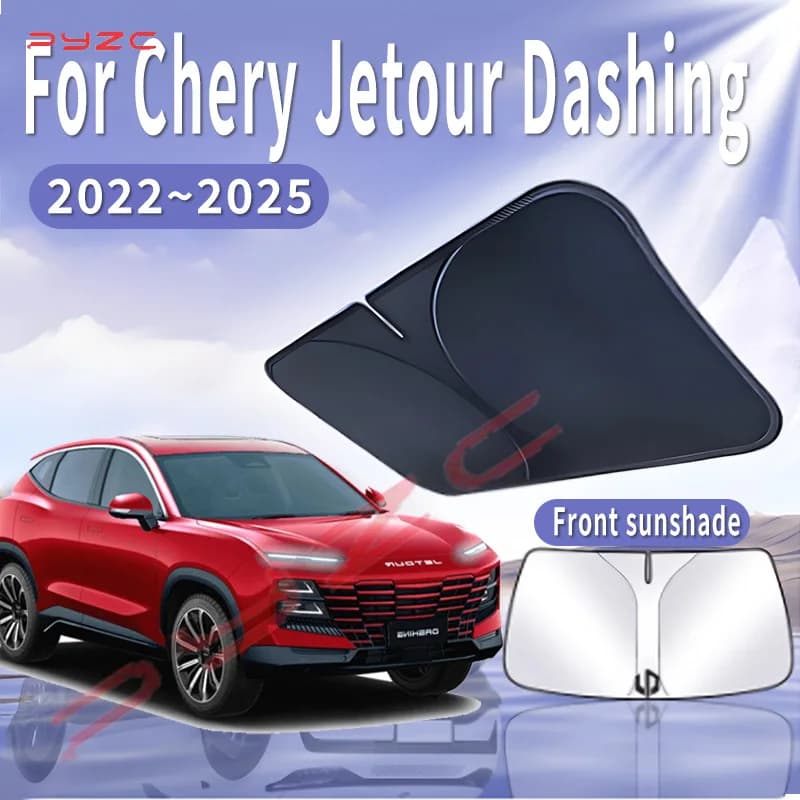 Visiera parasole per auto per Chery Jetour Dashing 2022 ~ 2025 2023 2024 Parabrezza anteriore Parasole Isolamento termico Accessori di raffreddamento estivi