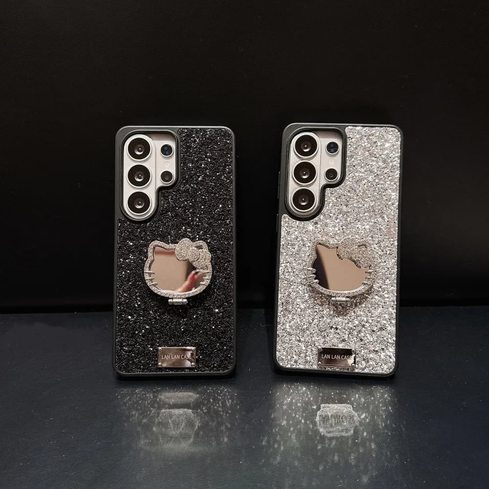 Protective Cover KT Diamonds and Mirror for Samsung Galaxy S26 Ultra S25 Plus S23 S24