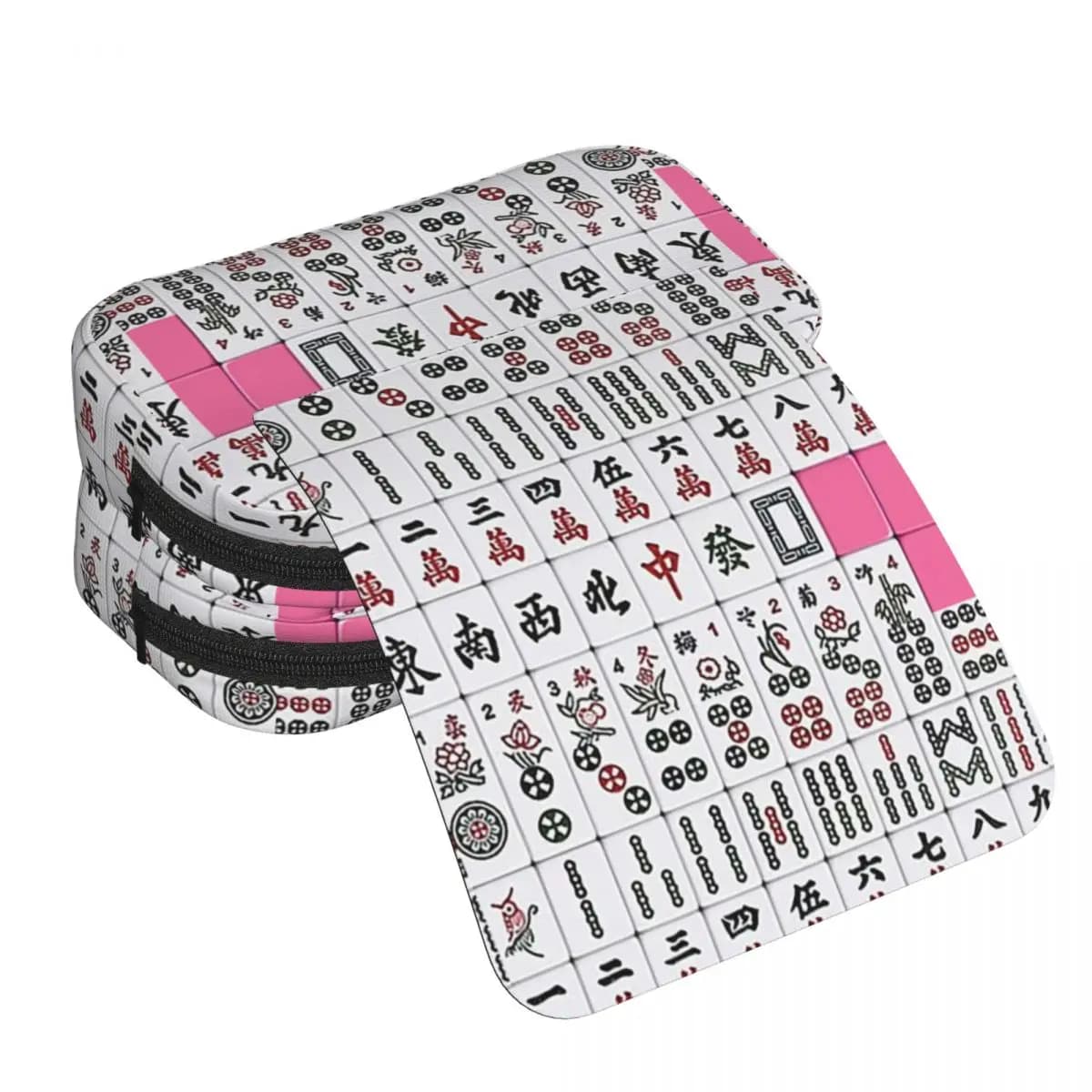 Mahjong Tile Pattern Pencil Case for Students School Pen Box Pencil Bag Stationery Supplies Pen Holder Bag