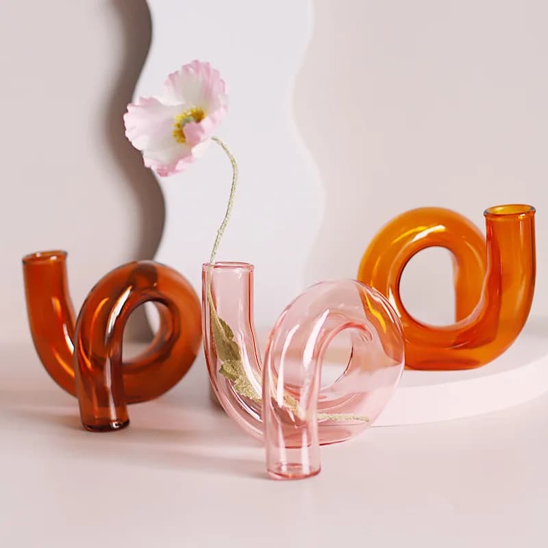 INS Sfera di cristallo Vaso di vetro a bolle Composizione floreale Palla di coltura idroponica Articoli per fiori in vetro Vaso di candeliere in vetro creativo