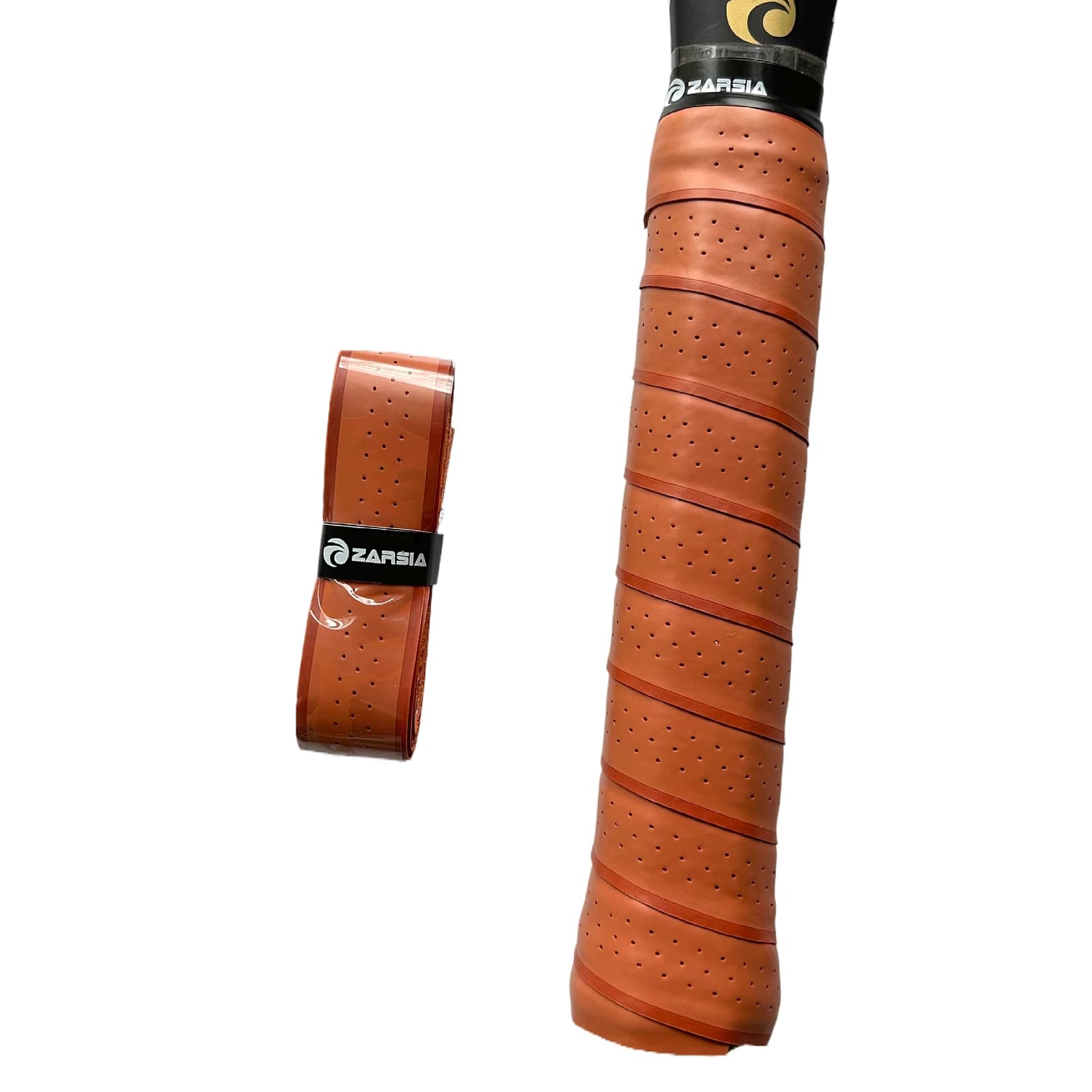 2/4/10 pcs NEW ZARSIA Processing Unit Sweatband Tennis Rack Grip Brown Thickness Red Leather Grip For Tennis Rack