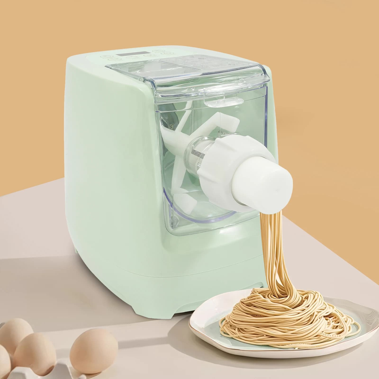Macchina elettrica automatica per pasta 110V, 260W, 13 stampi per pasta, preparazione rapida in 3 minuti, display LED, per casa, cucina, ristorante