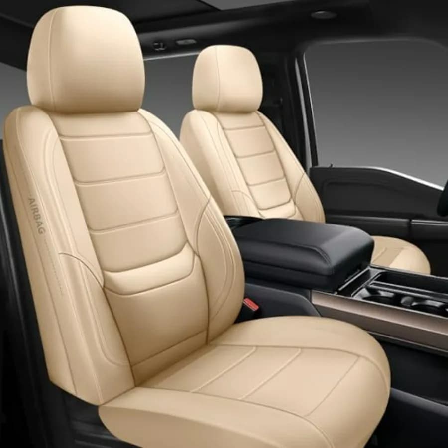 Universal Leather Car Seat Covers Waterproof for Most Vehicles and SUVs