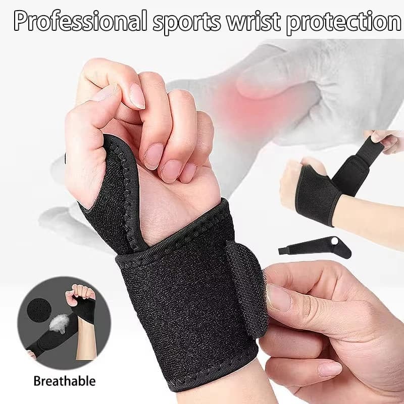 1PC tutore da polso regolabile supporto cinturino avvolgente mano tunnel carpale tutore fitness adatto sia destra sinistra