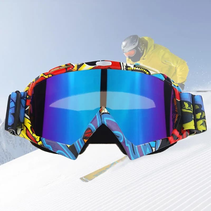 Occhiali da sci antiappannamento Occhiali da snowboard Sport invernali all'aria aperta Ciclismo Moto Occhiali antivento Protezione UV polarizzata