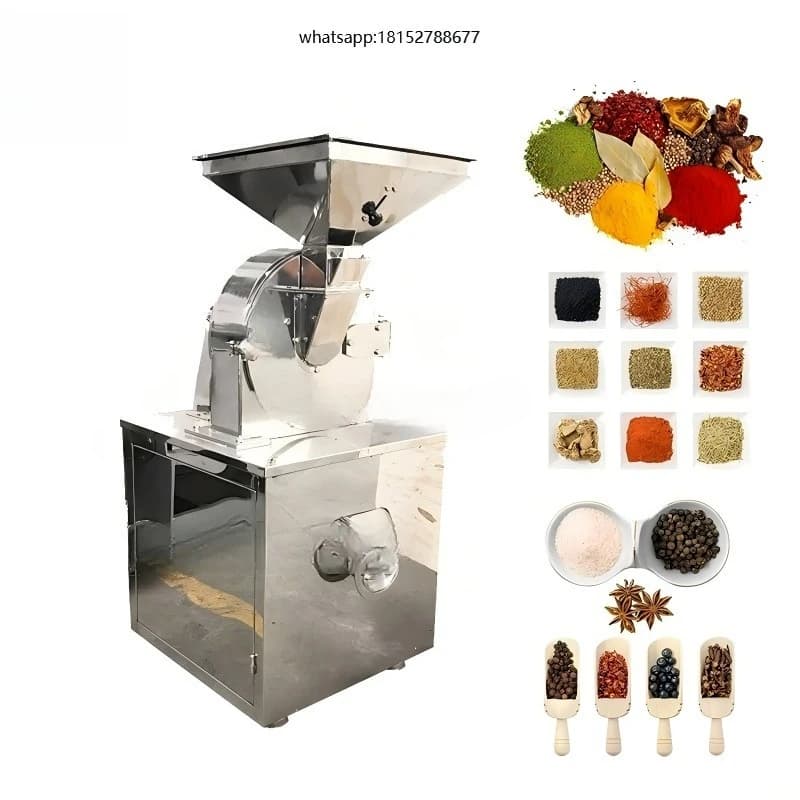 Grinder Machine Spice Hammer Mill Machine Dried Powder Grinding Machine Pulverizer Commercial Tea Leaf Powder Grinder
