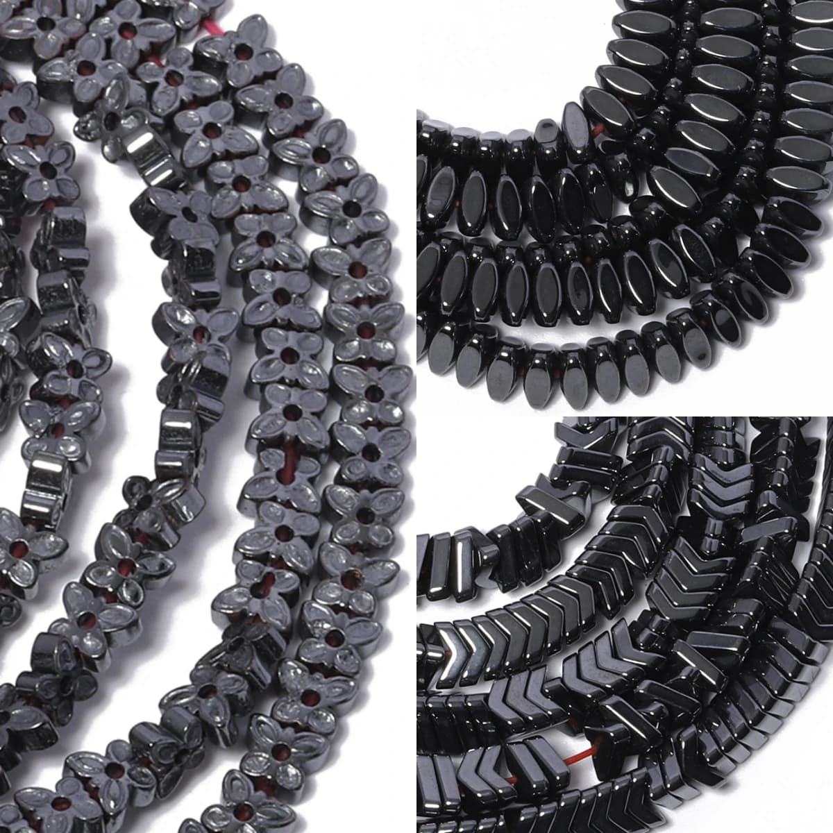 3x4/4mm Farfalla Naturale Freccia Forma Irregolare Perline di Pietra Ematite Nera Perline Del Distanziatore per la Produzione di Gioielli Braccialetto FAI DA TE Fatto A Mano