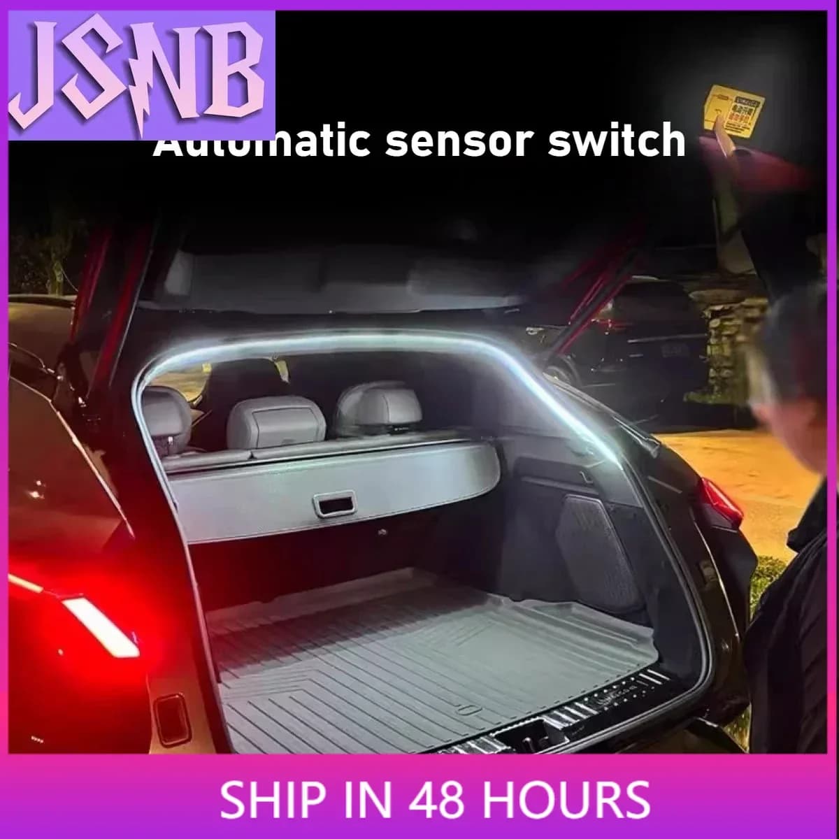 Car Trunk Smart LED Light Strips Atmosphere Lights, Half Surrounded Automatic Sensing Lighting Plug&Play For Geely Galaxy E5 EX5
