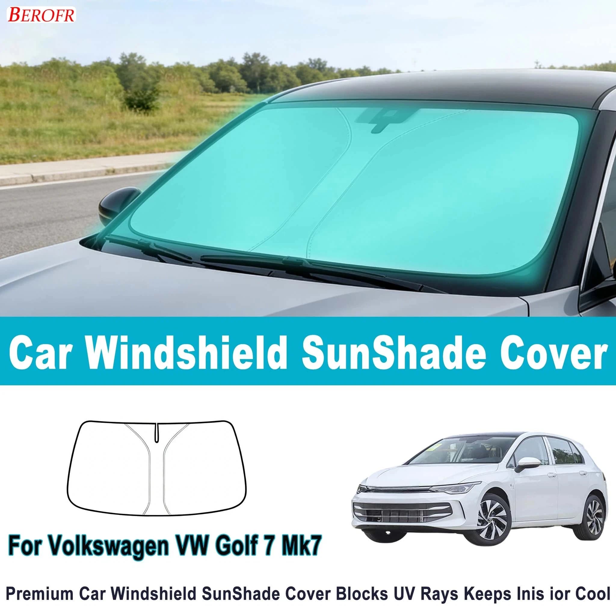 For Volkswagen VW Golf 7 Mk7 2012-2021 Car Windshield Sunshade Cover Front Window Sun Shade Heat Insulation Auto Accessories