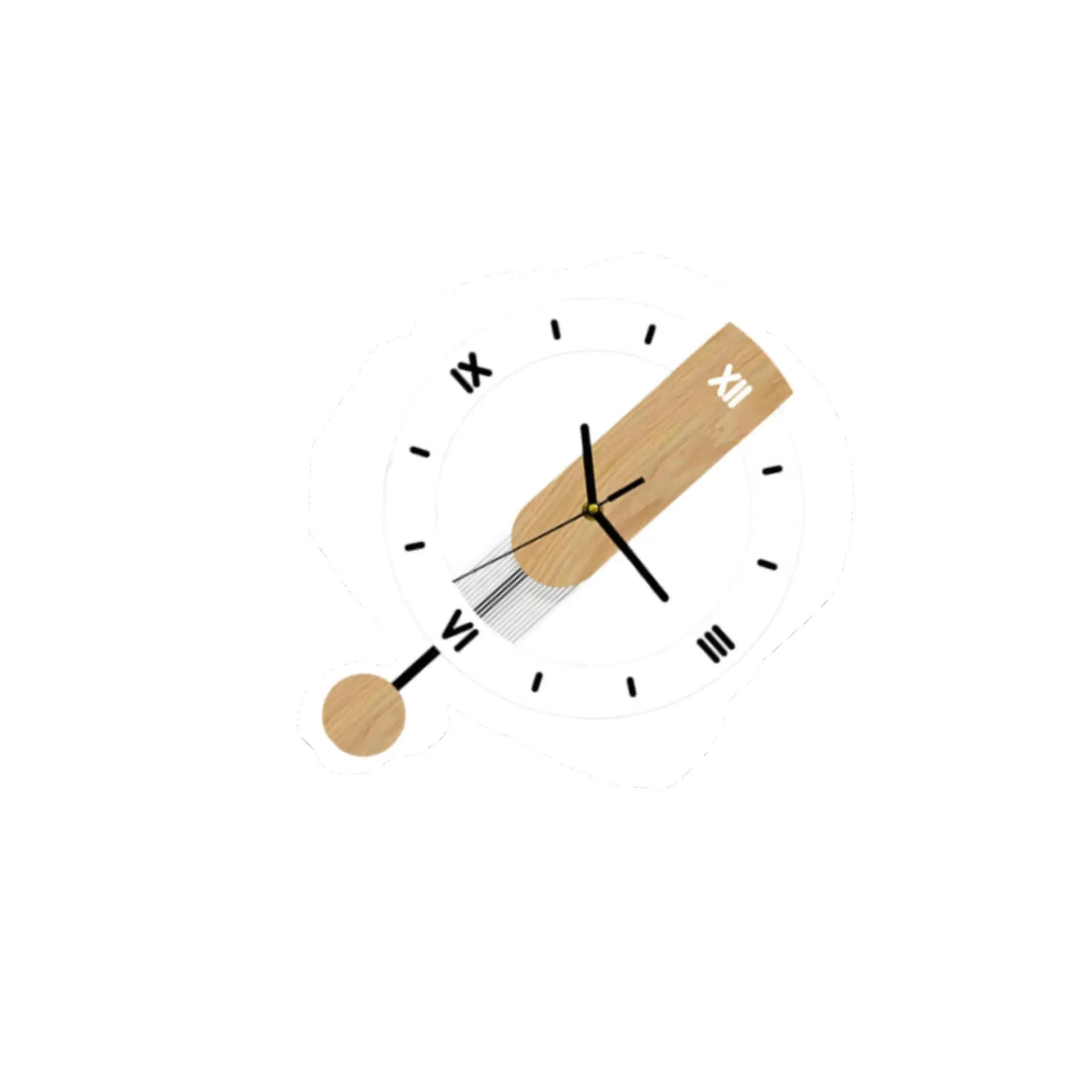 Orologio da parete senza ticchettio, decorazione da parete leggera per studio, camera da letto, bar, caffetteria