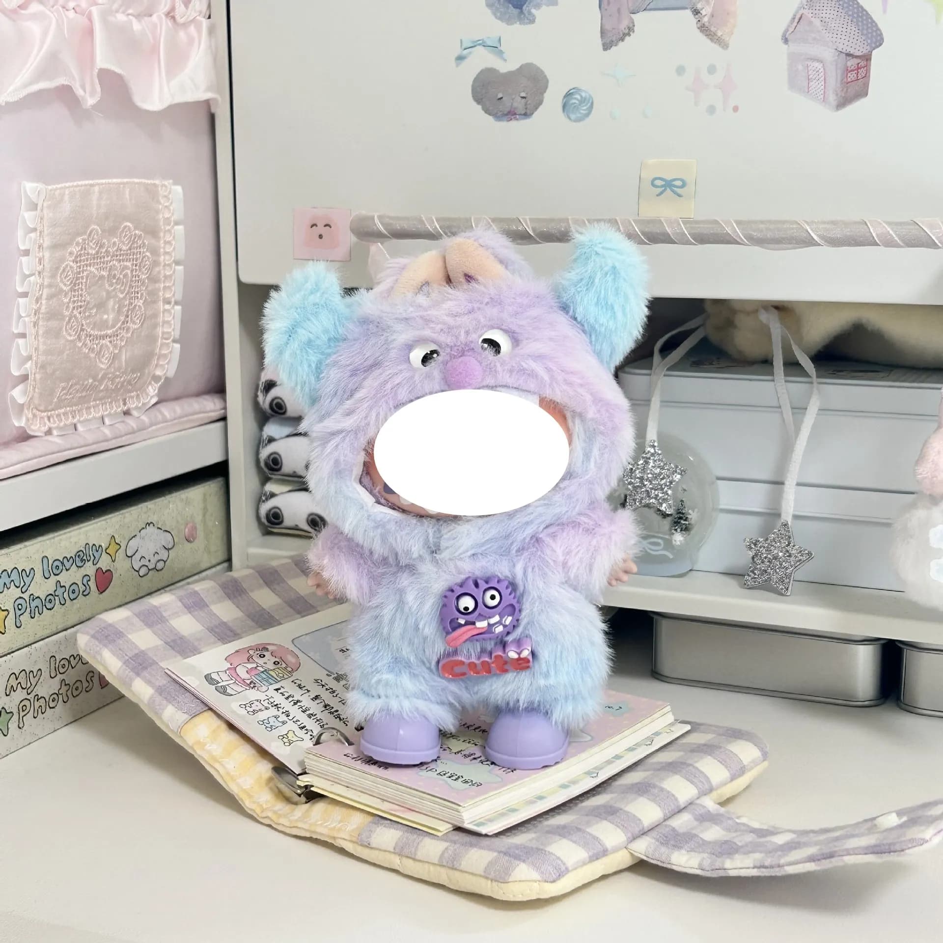 Set di vestiti per bambole Monster viola di prima, seconda e terza generazione da 17 cm