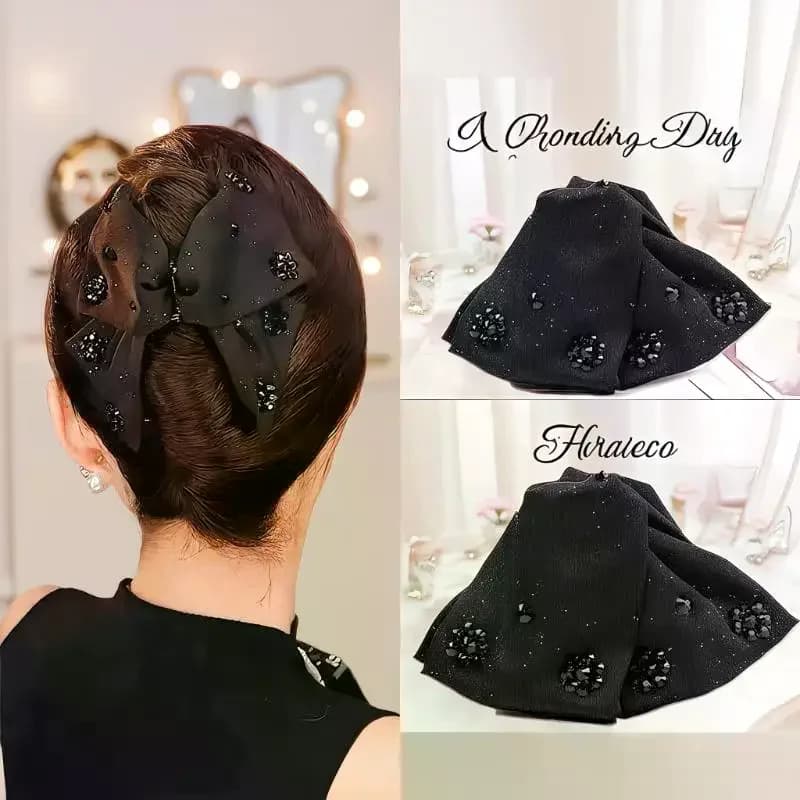 Eleganti grandi strass Fiocco Artiglio per capelli Granchio Perle Forcine Donna Ragazza Dolce Ornamento per capelli Fermagli per capelli Accessori per capelli moda