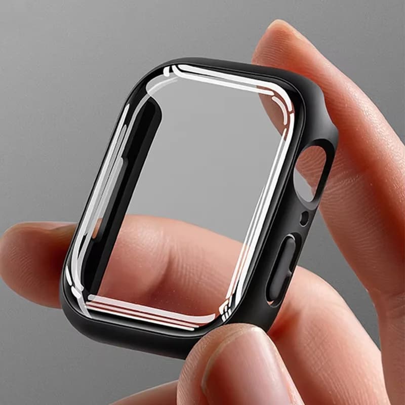 1-2 pezzi di vetro + copertura per custodia Apple Watch 46mm 42mm 40mm 45-41-38-44mm protezione schermo iwatch serie 10 9 8 7 6 5 3 SE accessori
