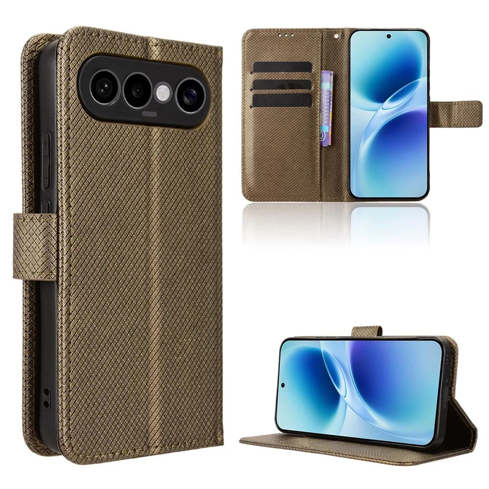 Custodia a portafoglio di lusso in pelle PU con motivo a diamante e funzione stand per Vivo S50 Pro Mini 5G - Borsa per telefono Vivo S50 Pro Mini