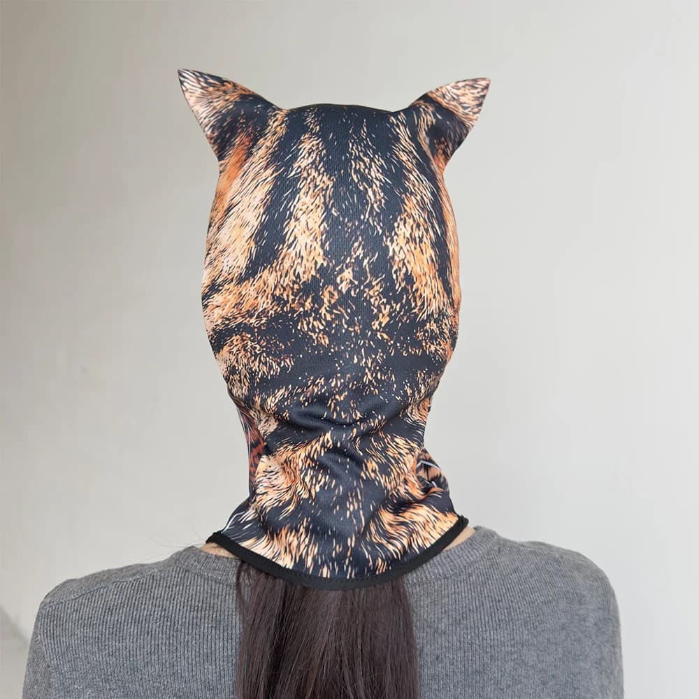 3D animal face mask motorcycle riding equipment sunscreen neck mask dog and cat ear windproof mask summer Outdoor Cycling