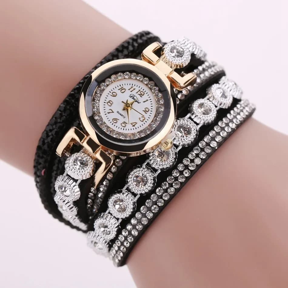 Women's Watch Analog Quartz Wrist Watch With Rhinestone Vintage Crystal Dial Relogio Female Нару Jaya Чсы da Salah Kamiе Casual