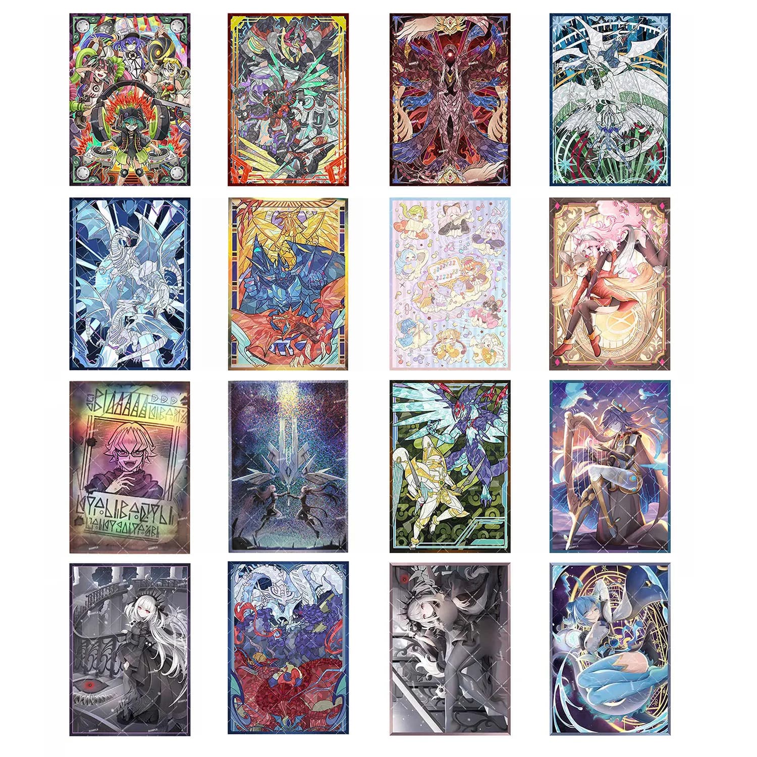 60PCS 63x90mm YUGIOH Buste per carte YGO Card Protettiva Anime Protector HOLO Card Cover per giochi da tavolo Carte collezionabili