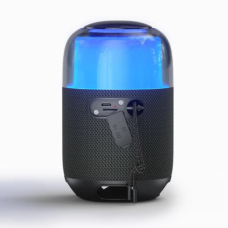 2024 New Wireless Bluetooth Speaker RGB light Sound Stereo Subwoofer Outdoor Portable Fabric waterproof Mini Music Player