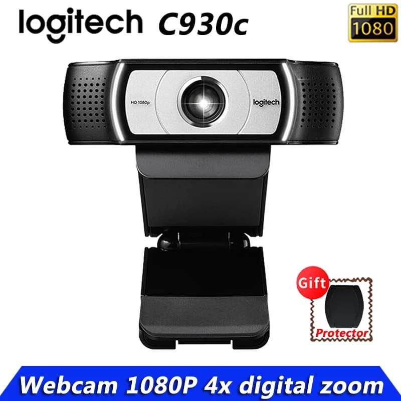 Logitech C930c HD 1080P Webcam with Zeiss Lens 4x Digital Zoom USB Video Camera Upgrade for Computer