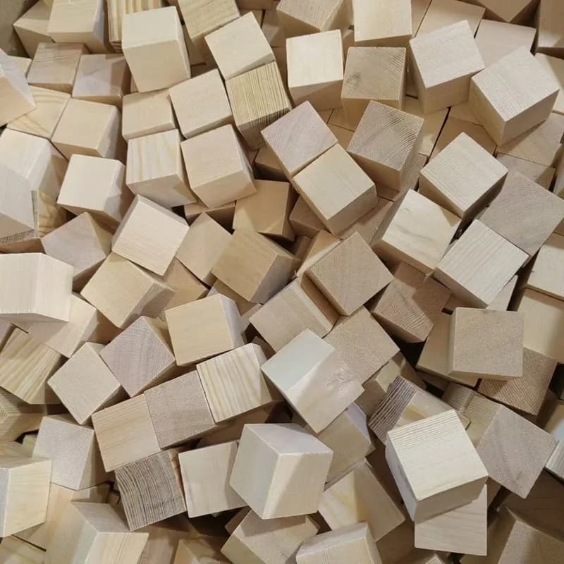 25 blocchi di legno non finiti da 3,5x3,5 cm, per pittura, puzzle e decorazioni