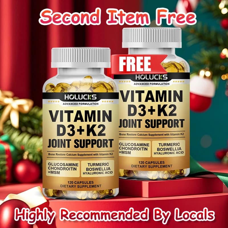 Integratore per la Salute delle Articolazioni con Vitamina D3 K2, Curcuma, Boswellia e Acido Ialuronico, Migliora la Lubrificazione Articolare, Comfort e Anti-Invecchiamento