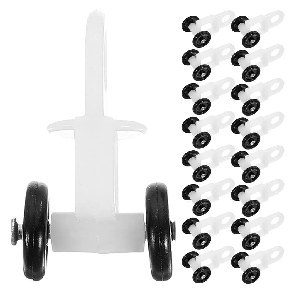 50 Pieces Plastic Plots for Binary Curtains, Silent Rulines for High Performance with Nano-Sfere, Compact Design
