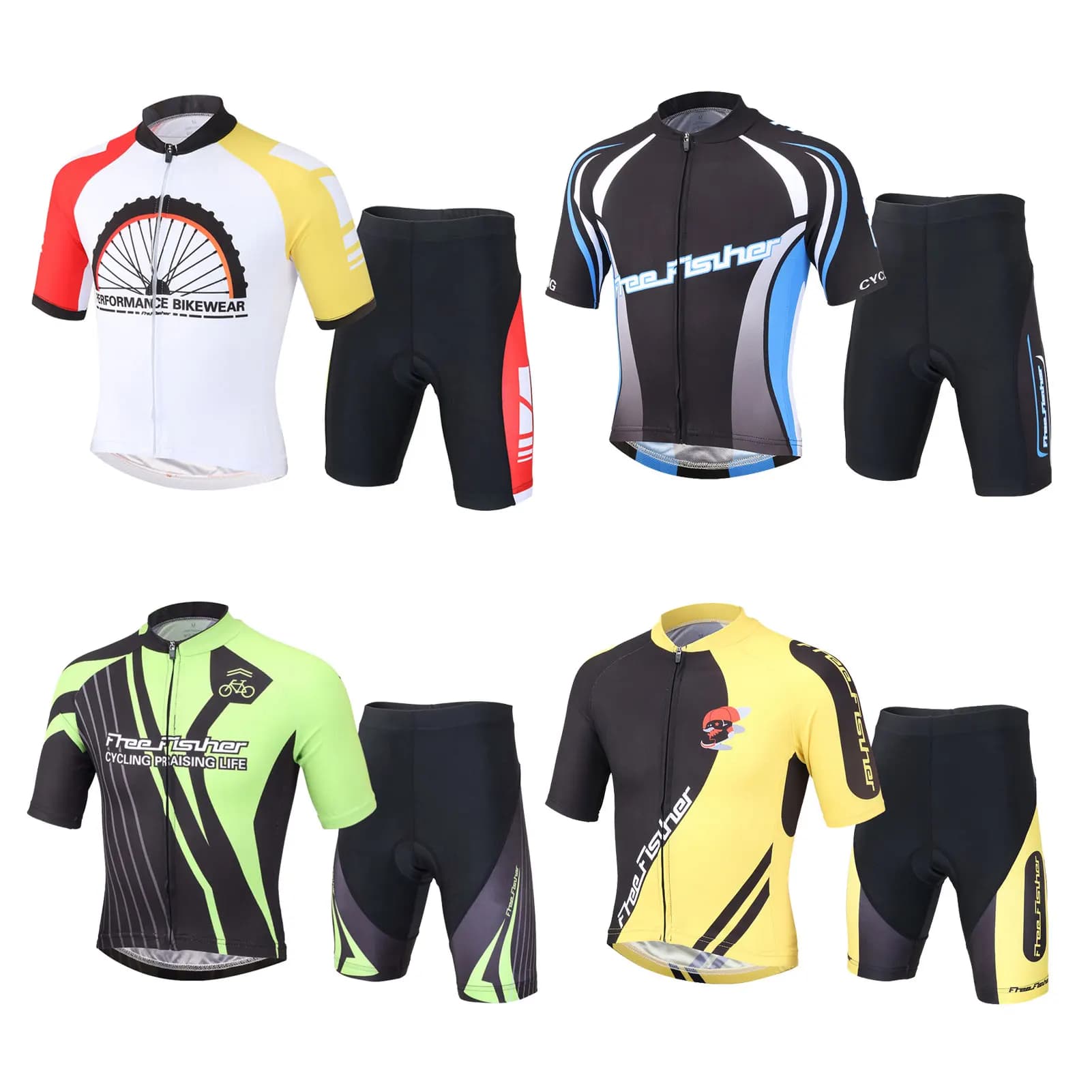 Kids Cycling Knit Set, Children's Cycling Jumpsuit with Cartoon Print, Summer Kids Bike Knit Shorts, Short Knit Shorts