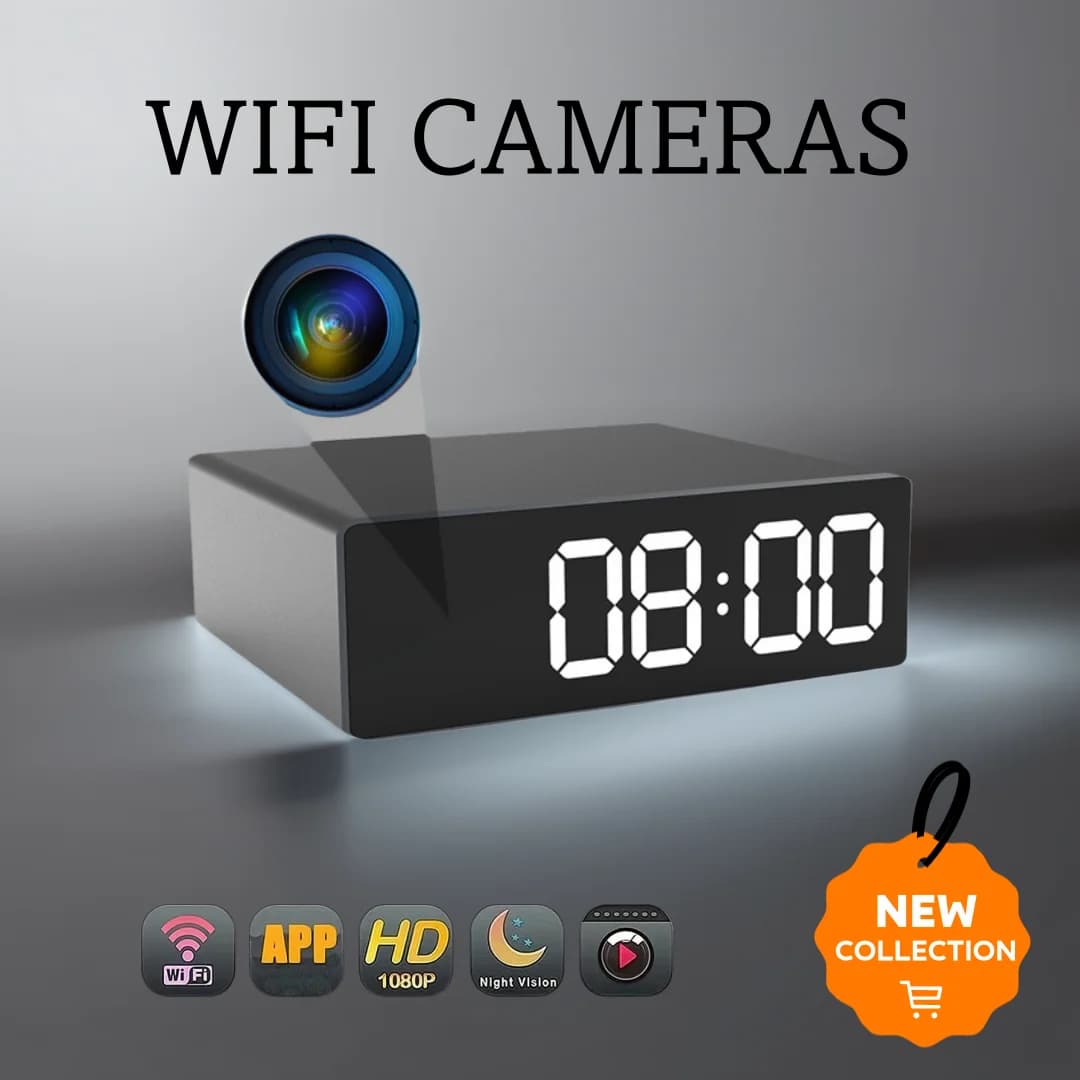 Mini Telecamera Spia Nascosta in una Clessidra Quadrata, Telecamera di Sicurezza WiFi 4K HD con Rilevamento del Movimento e Visione Notturna LR per Monitoraggio Domestico, Telecamera Intelligente per Interni