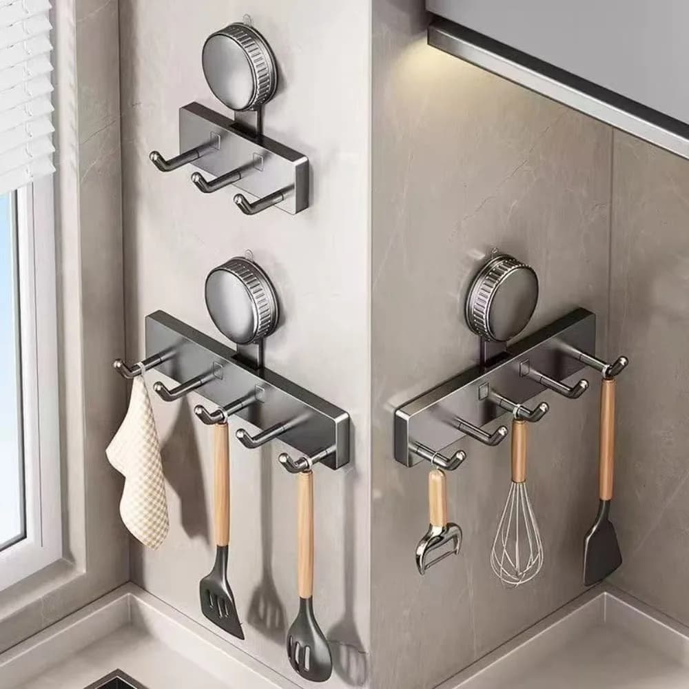 No Drill Suction Cup Wall Hook Heavy Duty Strong Load Bearing Hooks for Clothes Towel Bathroom Organizer Kitchen Accessories 1PC