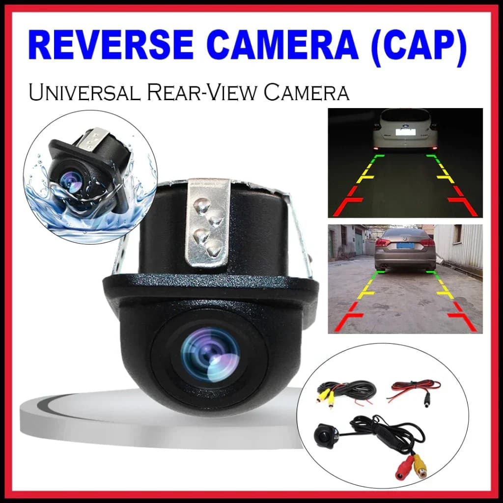 Telecamera per retromarcia per auto cappello di paglia visione notturna HD vista posteriore monitor per retromarcia per auto CCD impermeabile