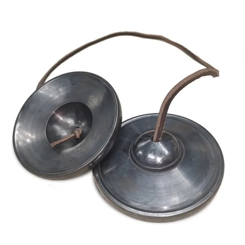 Nepal Handmade Tibetan Bell Bronze Meditation Tibetan Bells Buddhist Tinkle Bell Cymbals Tantric Percussion Instrument Orff Tool