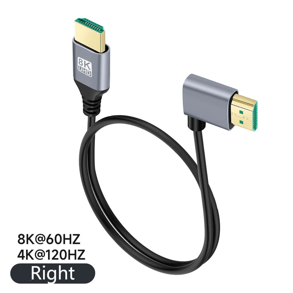 HDMI 2.1V cable from 90 degrees 8K 60Hz 4K 120Hz 48Gbps EARC ARC HDCP HDR for HD TV Portable PS4 PS5