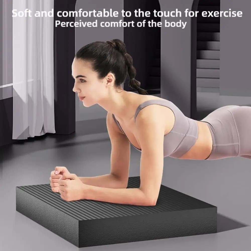 NBR Yoga Balance 2cm Mat Fitness Yoga Equipment Adult Plank Kneeling Mat Yoga Core Training Thickened Cushioned Exercise Mat