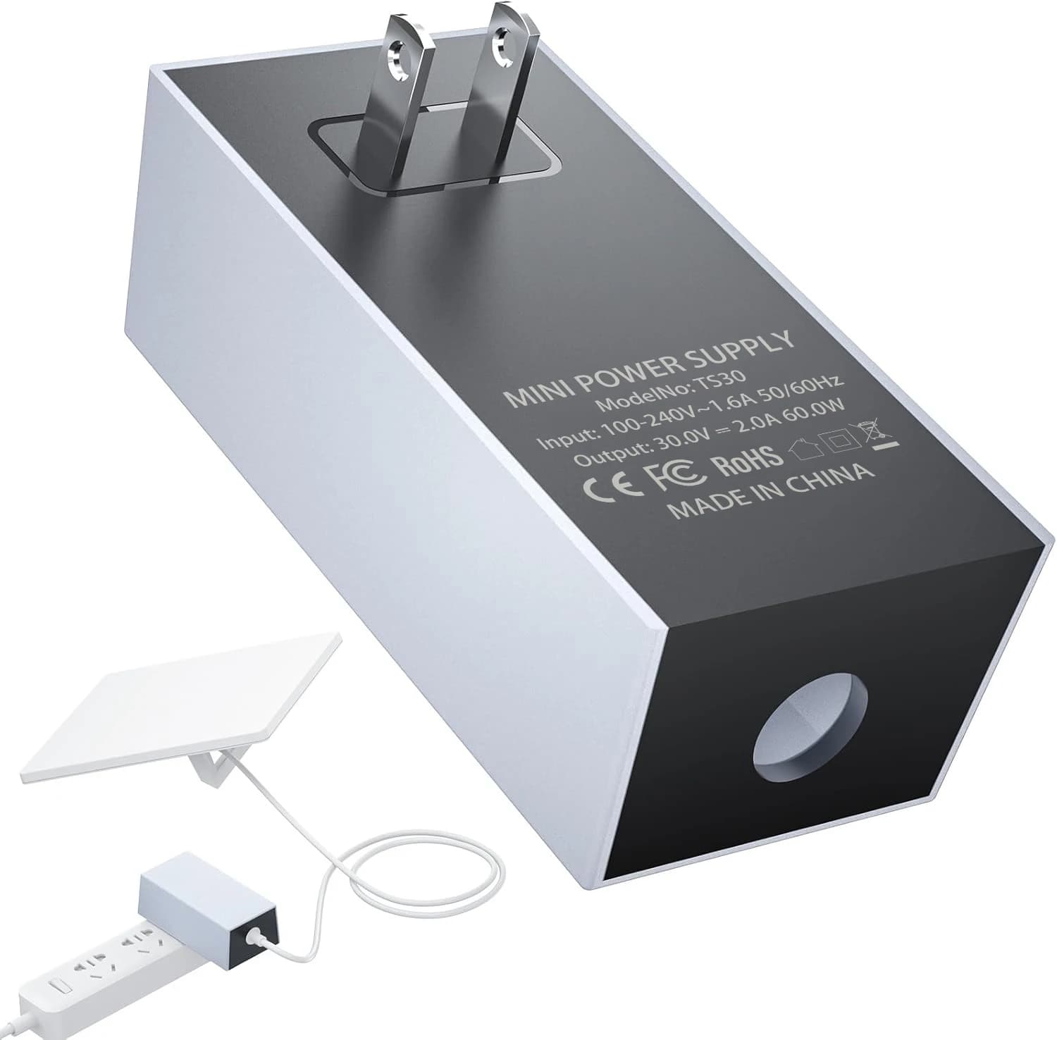 Starlink Mini/Mini X Charger 60W Replacement Power Supply AC Adapter 30V 2A Output Charger Plug for Mini Dish US Plug，EU Plug