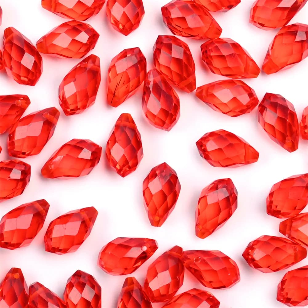 Austrian Crystal Teardrop Glass Beads 50pcs Briolette Waterdrop Pendant Loose Beads for Jewelry Making Bracelet DIY