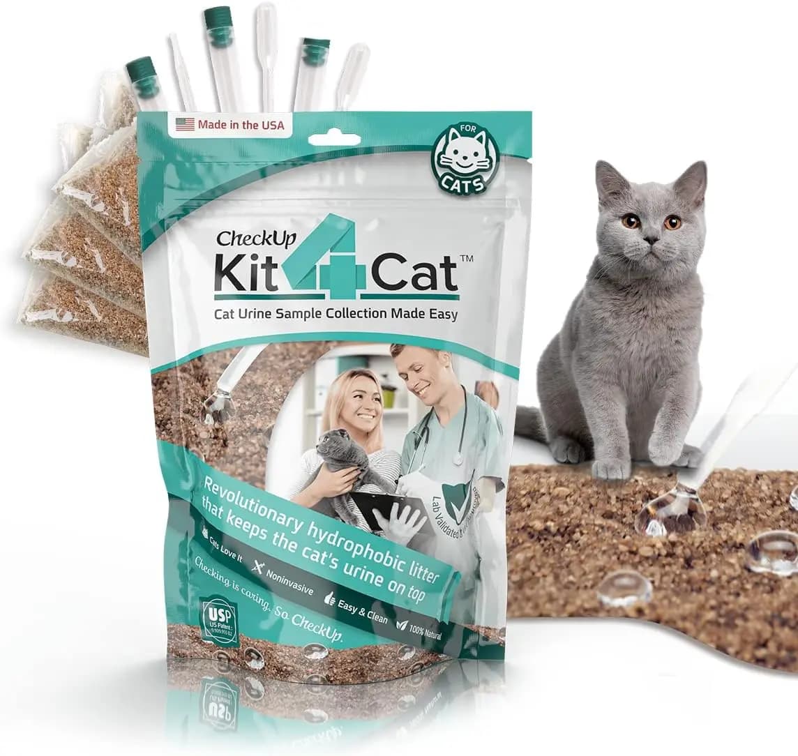 Lettiera per la Raccolta dell'Urina di Gatto 2lb, Sabbia Naturale Idrofobica che Mantiene i Liquidi in Superficie, Controlla il Benessere del Gatto a Casa, Confezione da 3 Sacchetti da 11oz