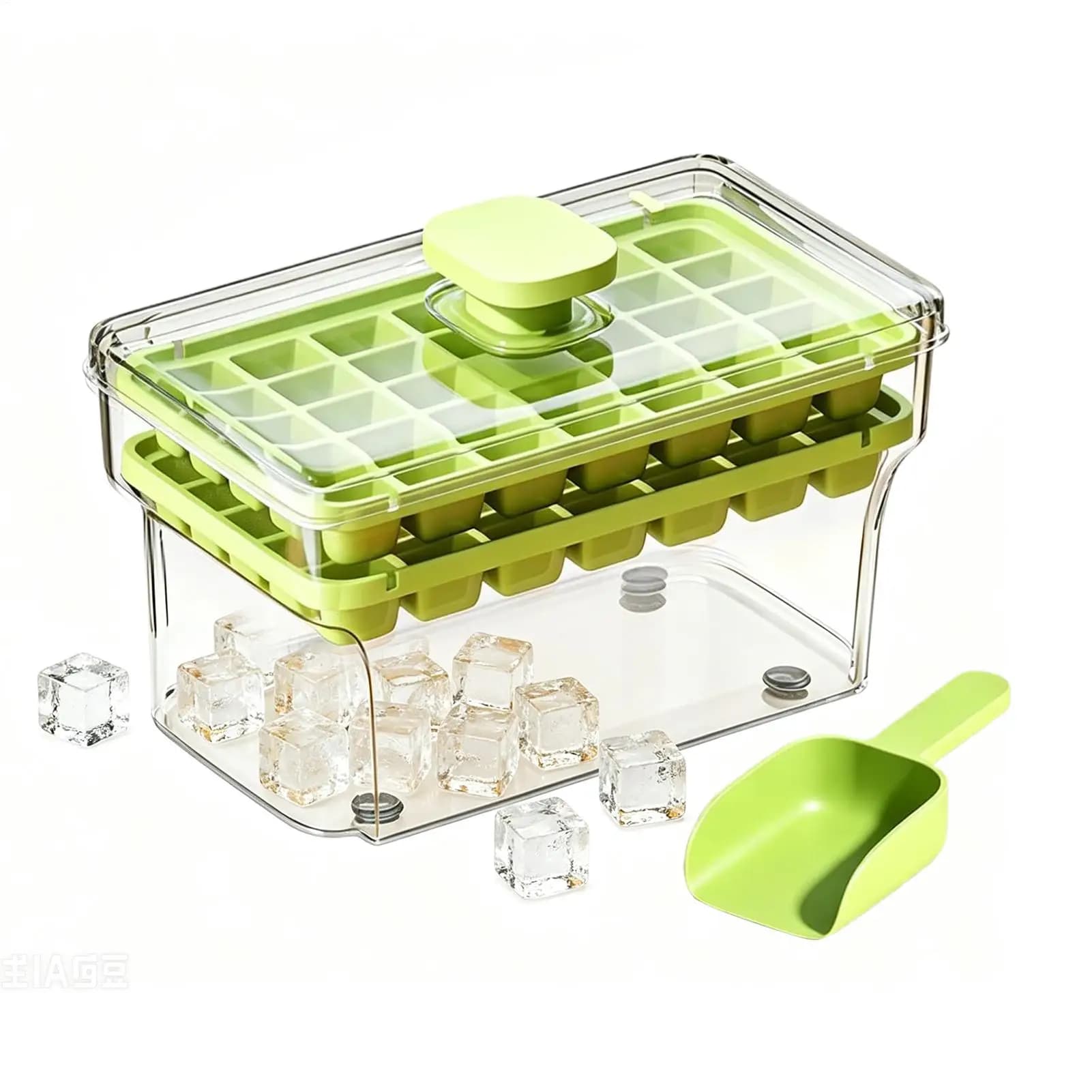 68 Grid Ice Cube Mold Reusable Refrigerator Ice Maker One-touch Easy Release Homemade Ice Cube Tray Mold Home Ice Making Tool