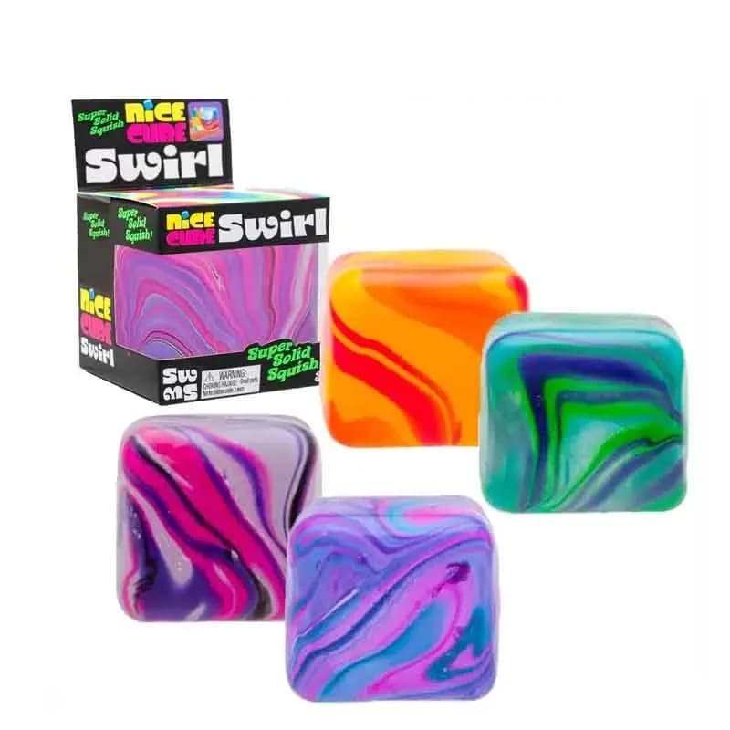 Cubo Giocattolo Sensoriale Antistress Morbido e Glutinoso da 5 cm, Riempito con Gel, Palla Estensibile, Palla Morbida a Forma di Cubetto di Ghiaccio, a Lento Ritorno