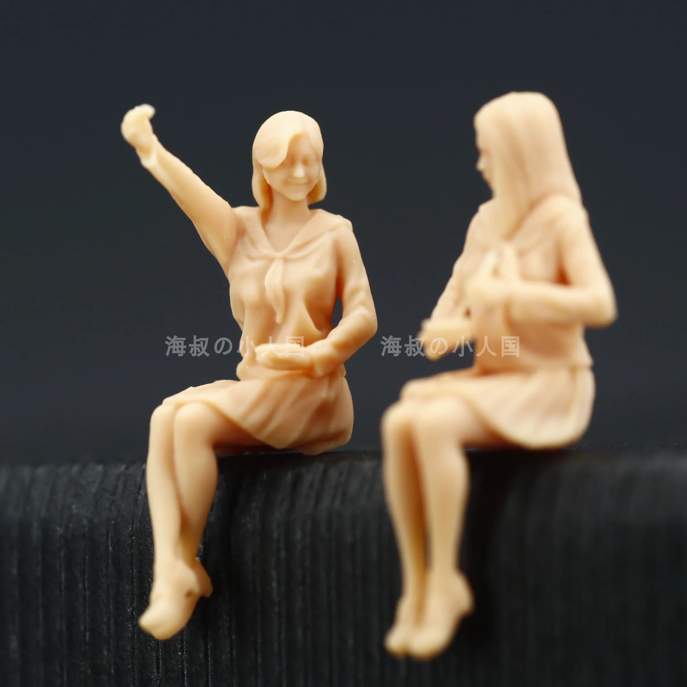 Miniature Figure A038 1/64 1/43 Ragazze Mangiare Chat Diorama Modello Mini Bambole FAI DA TE Creativo Micro Fotografia Scena Puntelli Display Deco