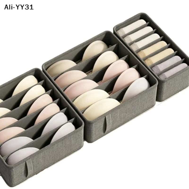 【YY31】1Pc Home Underwear Bra Underpants Organizers 6/7 Grids Cabinets Drawers Home Sorting Boxes Organizer Box