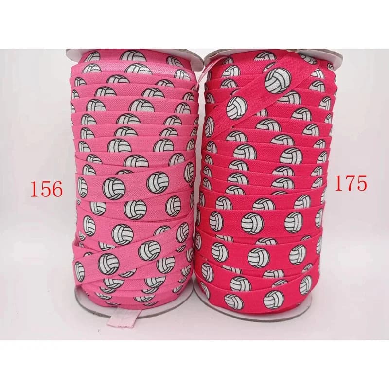 5/8"(15mm) Sport Series Volleyball FOE Elastic Ribbon - Elastic Hair Ties for Ponytail, Bracelet Making Supplies