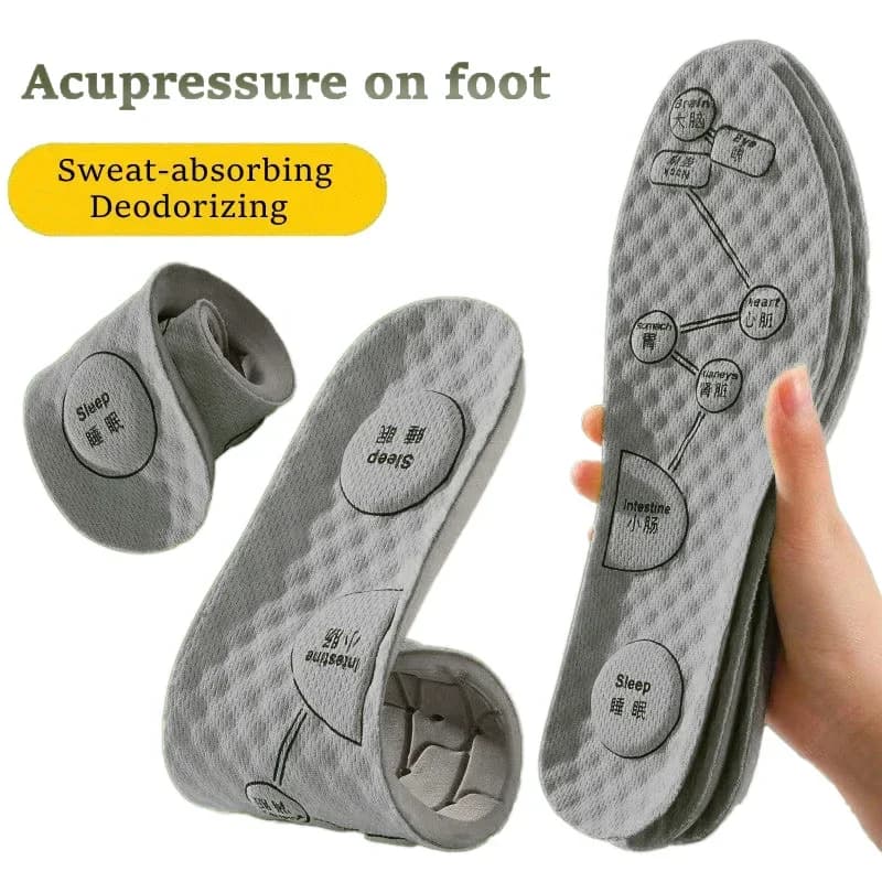 1/2 paio Piede Digitopressione Sottopiede Uomo Donna Morbido E Traspirante Sport Cuscino Inserti Deodorante Assorbente Del Sudore Suola di Scarpa Ortopedica