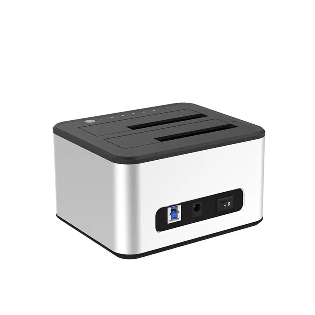 Docking Station USB 3.0 a 2 porte SATA per HDD/SSD da 2,5/3,5 pollici con dissipazione del calore
