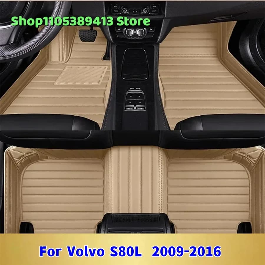 Tappetini per Auto in Pelle Personalizzati per Volvo S80L 2016 2015 2014 2013 2012 2011 2010 2009