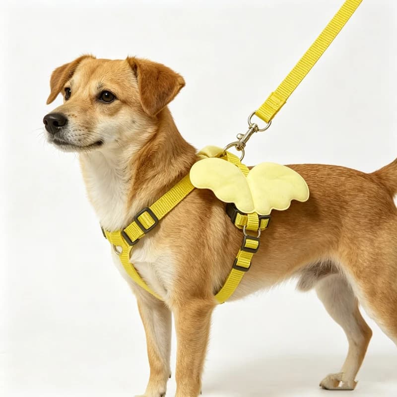 Set Pettorina e Guinzaglio per Gatti con Ali d'Angelo, Gilet Colorato e Carino per Cani e Gattini, Accessori per Animali Domestici da Esterno