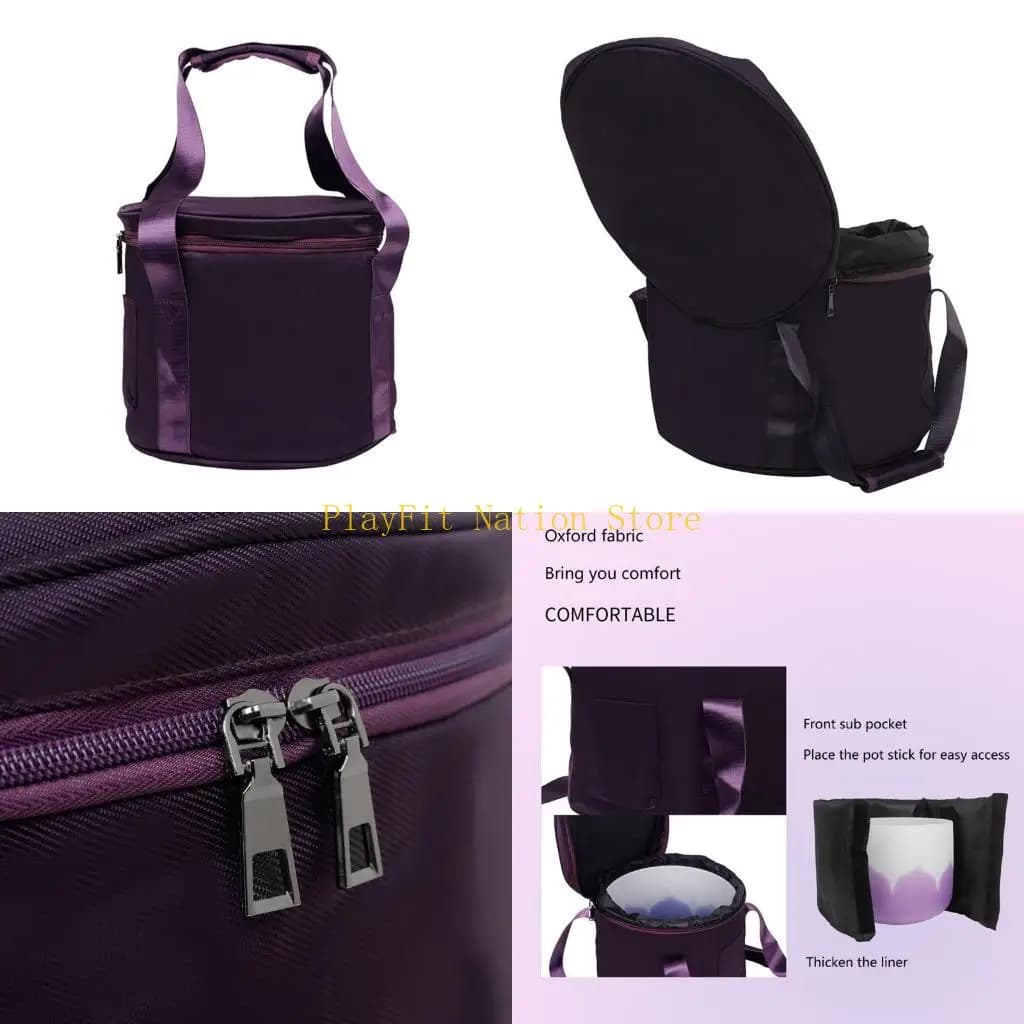 242F Thicken Yoga Singing Bowl Bag Portable Padded Carry Cases Bag Meditation Crystal Bowl Storage Carrying Bag Durable