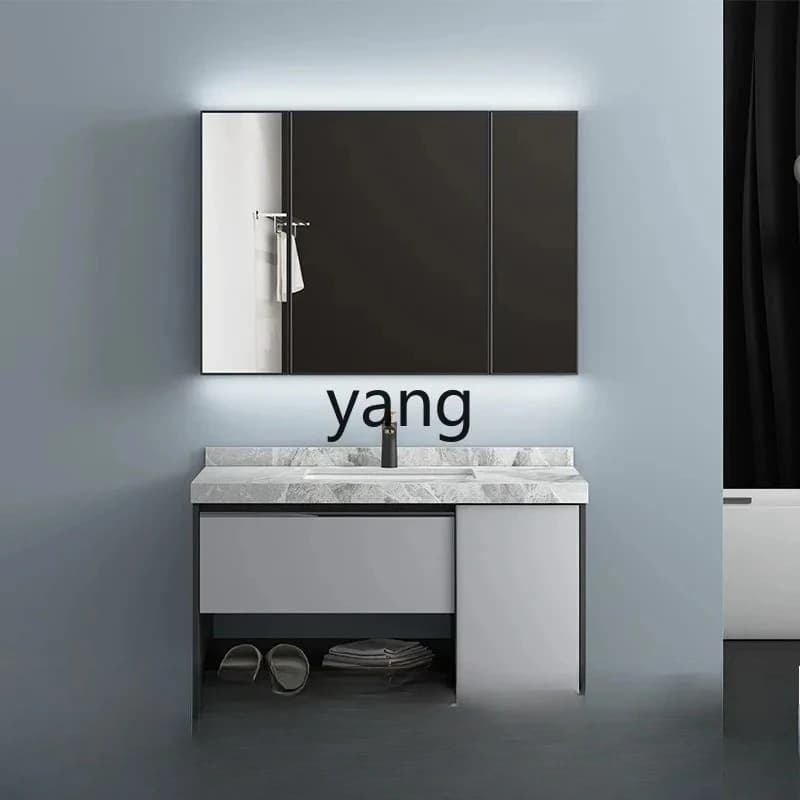 LH Solid Wood Bathroom Cabinet Mirror Cabinet Set Combination Bathroom Hotel Wash Table